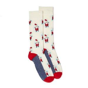Men’s Novelty Santa Snow Angel Cotton Crew Socks